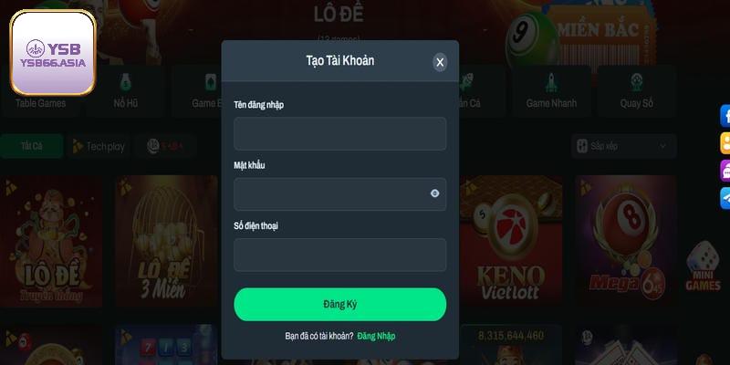 Trình tự thực hiện đăng ký mở tài khoản chính thức tại YSB66