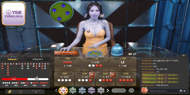 Luật chơi xóc đĩa YSB66 đơn giản