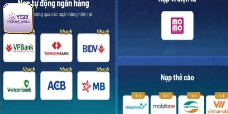 Tổng hợp nhiều phương thức thanh toán YSB66 linh hoạt